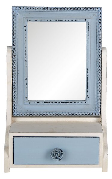Stolní kosmetické zrcadlo se šuplíčkem Jessi - 25*14*38 cm - Clayre & Eef