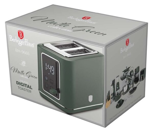 Topinkovač digitální nerez ocel Matte Green Collection