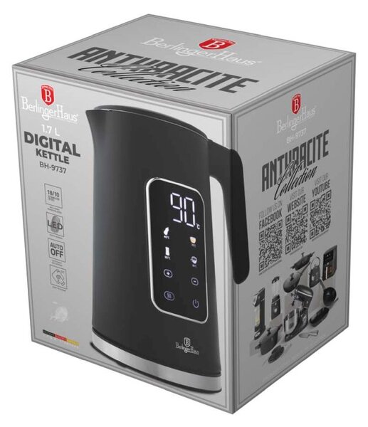 Rychlovarná konvice s regulací teploty digitální 1,7 l Antracit Collection