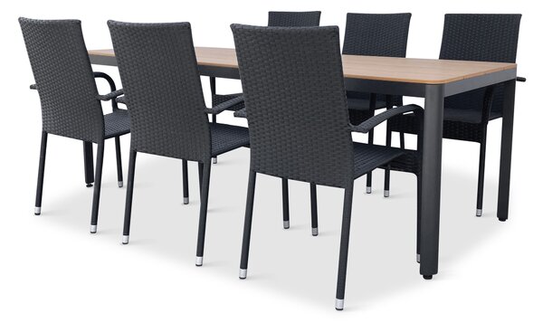 Zahradní jídelní set MILANO + 6x židle Paris