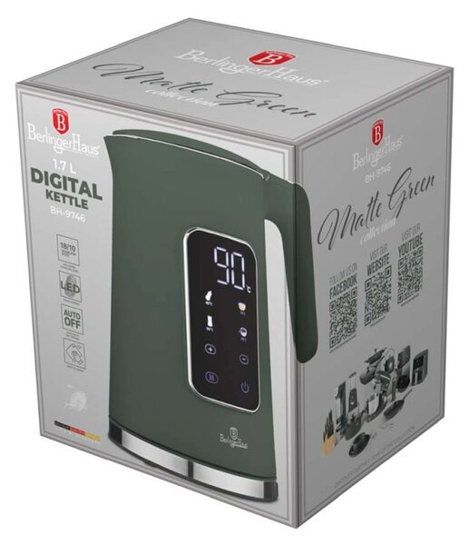 Rychlovarná konvice s regulací teploty digitální 1,7 l Matte Green Collection