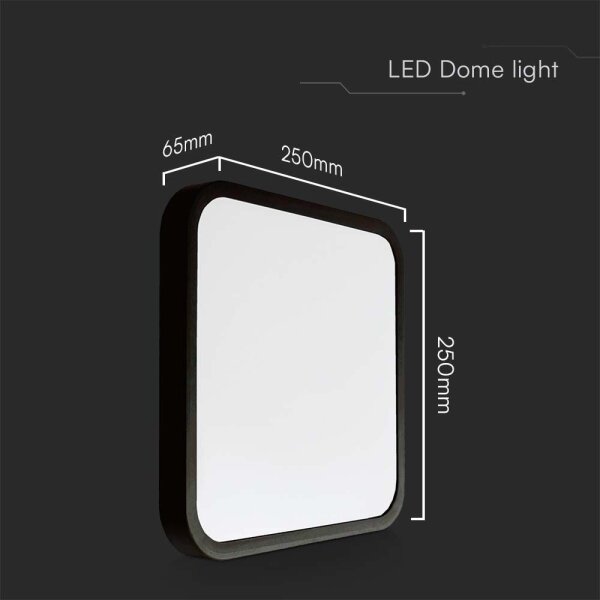 LED Koupelnové stropní svítidlo LED/18W/230V 4000K IP44 25x25 cm černá