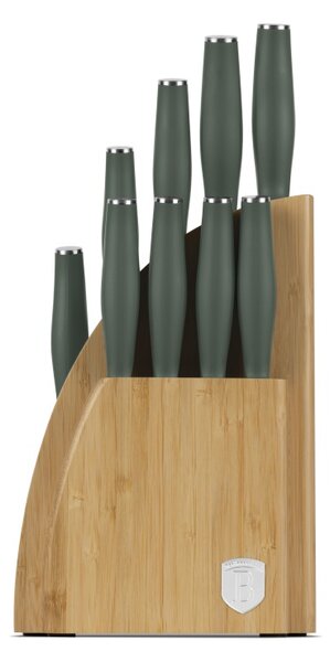 Sada nožů se stojanem BAMBOO 10 ks Matte Green Collection