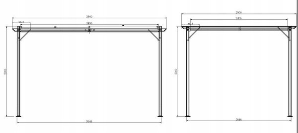 TRENDIE Pergola bílá 3x4m