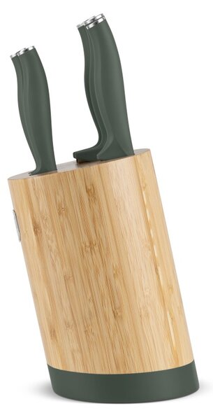 Sada nožů se stojanem BAMBOO 6 ks Matte Green Collection
