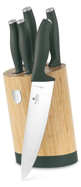 Sada nožů se stojanem BAMBOO 6 ks Matte Green Collection