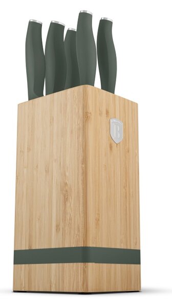 Sada nožů se stojanem BAMBOO 6 ks Matte Green Collection