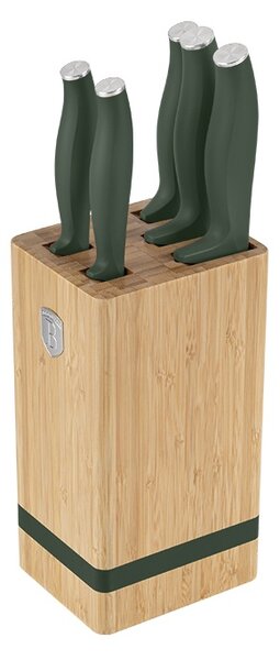 Sada nožů se stojanem BAMBOO 6 ks Matte Green Collection