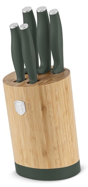 Sada nožů se stojanem BAMBOO 6 ks Matte Green Collection