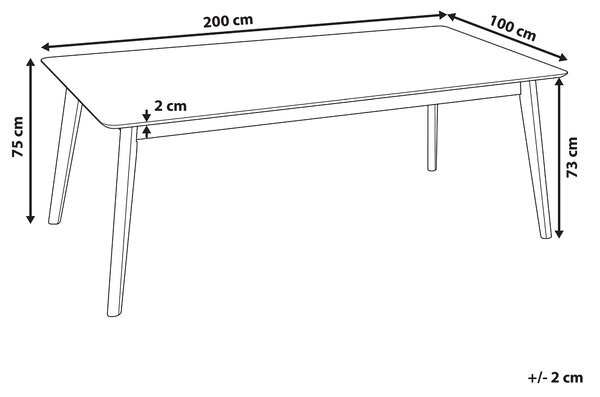 Jídelní stůl MADOX Tmavý ořech 200 cm 100 cm