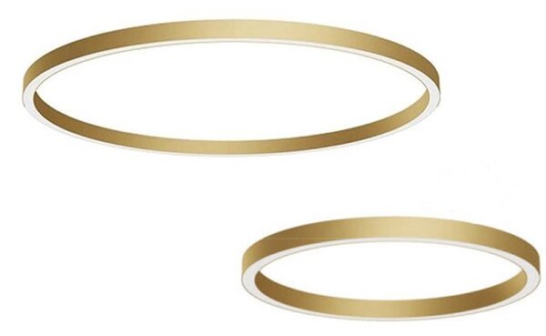 Arelux AM02WW SGD Xambit, zlaté stropní/závěsné kruhové svítidlo, 57W LED 3000K, prům. 90cm