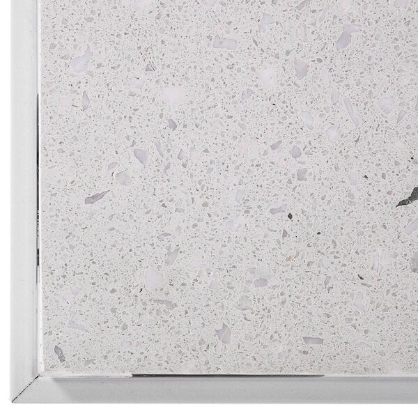 KONFERENČNÍ STOLEK, bílá, kov, kámen, 60/60/40 cm Boxxx - Konferenční stolky, Online Only