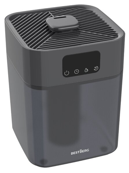 Ultrazvukový zvlhčovač vzduchu BestBerg BBAH-10G / 22 W / 5,5 l / 300 ml/h / šedá
