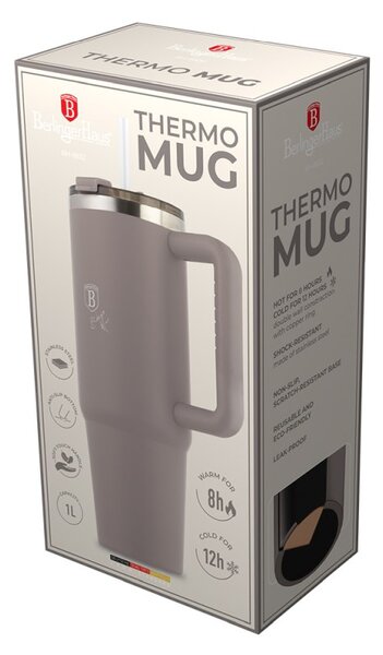 Termohrnek s dvojitou stěnou BerlingerCup 1 l Taupe Collection
