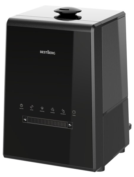 Plazmový zvlhčovač vzduchu s ionizátorem BestBerg BBAH-11B / 110 W / 5,3 l / 450 ml/h / černá