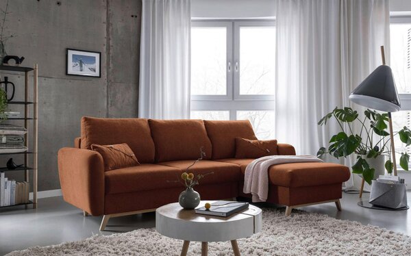 ROHOVÁ SEDAČKA, textil, terracotta MID.YOU - Sedací soupravy, Online Only