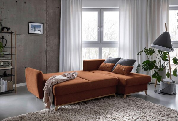 ROHOVÁ SEDAČKA, textil, terracotta MID.YOU - Sedací soupravy, Online Only
