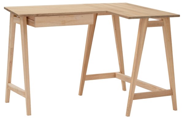 Dřevěný rohový pracovní stůl RAGABA LUKA 115 x 85 cm, pravý