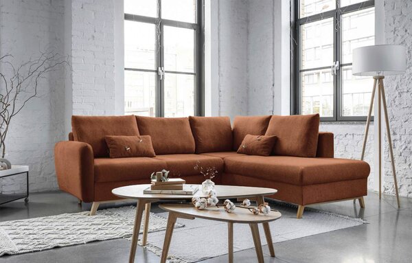 ROHOVÁ SEDAČKA, textil, terracotta MID.YOU - Sedací soupravy, Online Only