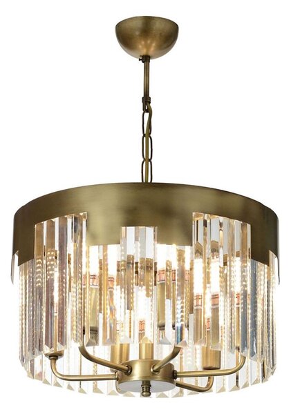Lustr na řetězu CRYSTALLINE 6xE27/40W/230V bronzová