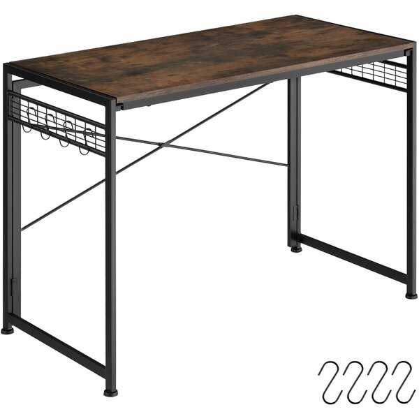 Tectake Psací stůl Paterson 102x51x77cm - Industriální dřevo tmavé, rustikální