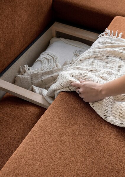 ROHOVÁ SEDAČKA, textil, terracotta MID.YOU - Sedací soupravy, Online Only
