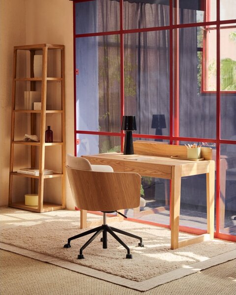 Pracovní stůl s deskou v dekoru jasanového dřeva 60x120 cm Arandu – Kave Home