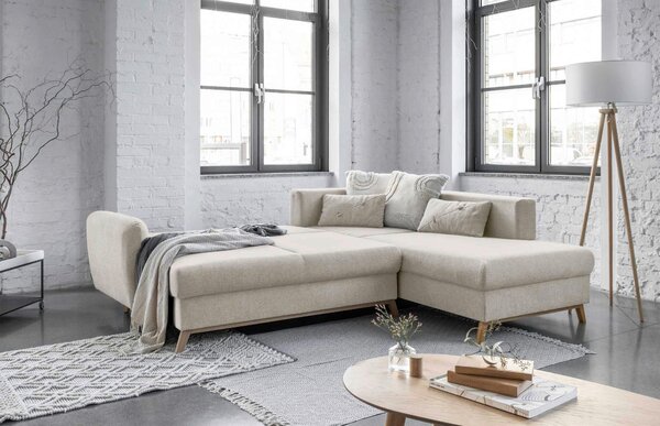 ROHOVÁ SEDAČKA, textil, béžová MID.YOU - Sedací soupravy, Online Only