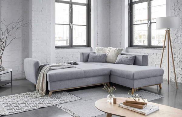ROHOVÁ SEDAČKA, textil, světle šedá MID.YOU - Sedací soupravy, Online Only