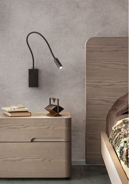 Redo 01-2755 - LED Flexibilní lampička WALLIE LED/3W/230V USB CRI 90 černá