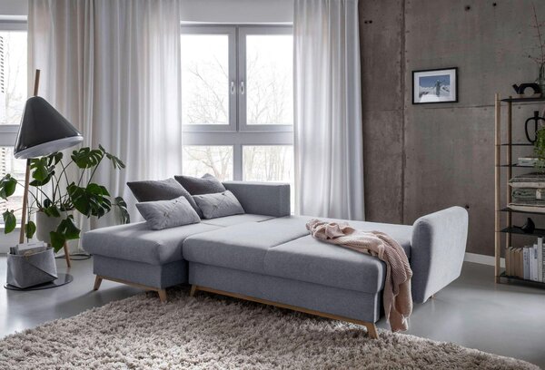 ROHOVÁ SEDAČKA, textil, světle šedá MID.YOU - Sedací soupravy, Online Only