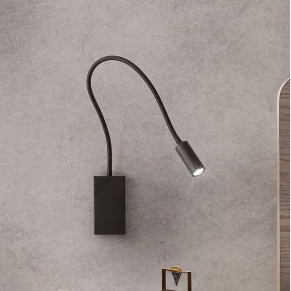 Redo 01-2755 - LED Flexibilní lampička WALLIE LED/3W/230V USB CRI 90 černá
