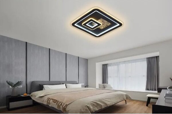 LED Stmívatelné stropní svítidlo LED/110W/230V černá + dálkové ovládání
