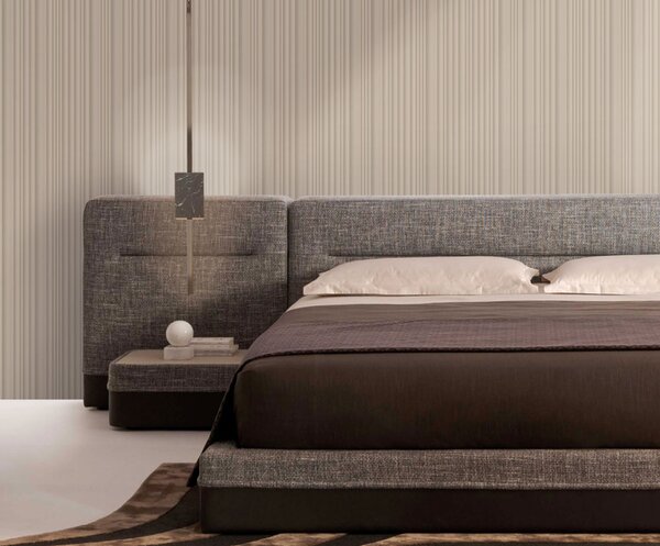Luxusní vliesová tapeta na zeď, hnědo-béžová, pruhy, Z30311, Casa 8, Trussardi
