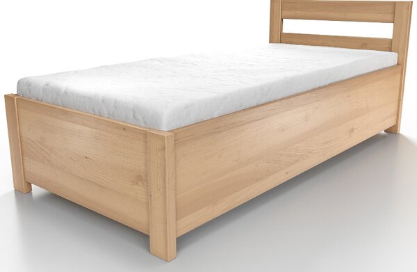 Vlastní výroba Buková postel Tina s úložným prostorem