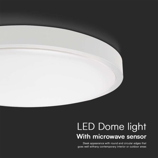LED Koupelnové stropní svítidlo se senzorem LED/18W/230V 3000K IP44 bílá