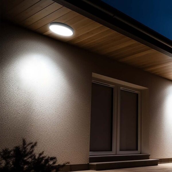 LED Koupelnové stropní svítidlo se senzorem LED/18W/230V 4000K IP44 černá