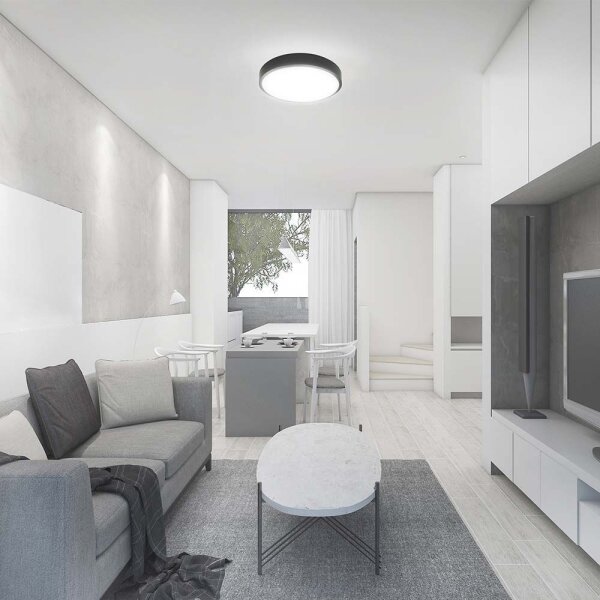 LED Koupelnové stropní svítidlo se senzorem LED/18W/230V 4000K IP44 černá