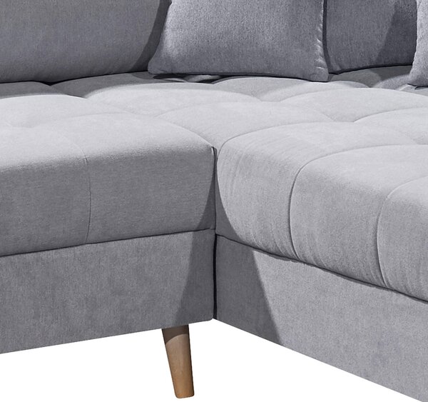 ROHOVÁ SEDAČKA, textil, kompozitní dřevo, světle šedá MID.YOU - Sedací soupravy, Online Only