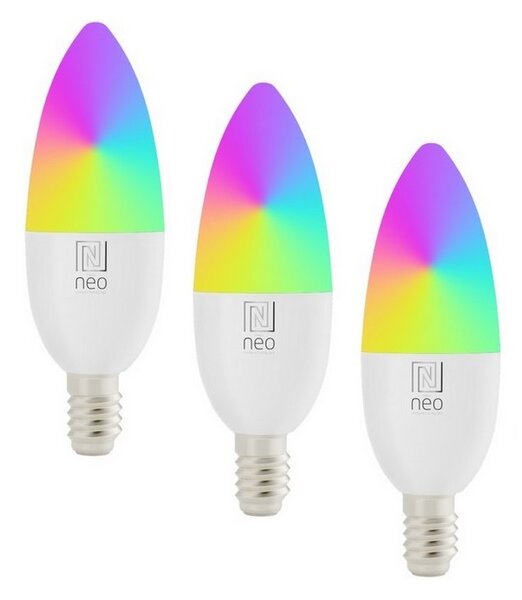 Immax NEO 07716CDO -SADA 3xLED RGB Stmívatelná žárovka E14/6W/230V Wi-Fi Tuya+DO