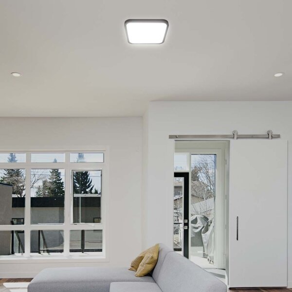 LED Koupelnové stropní svítidlo se senzorem LED/18W/230V 4000K IP44 černá