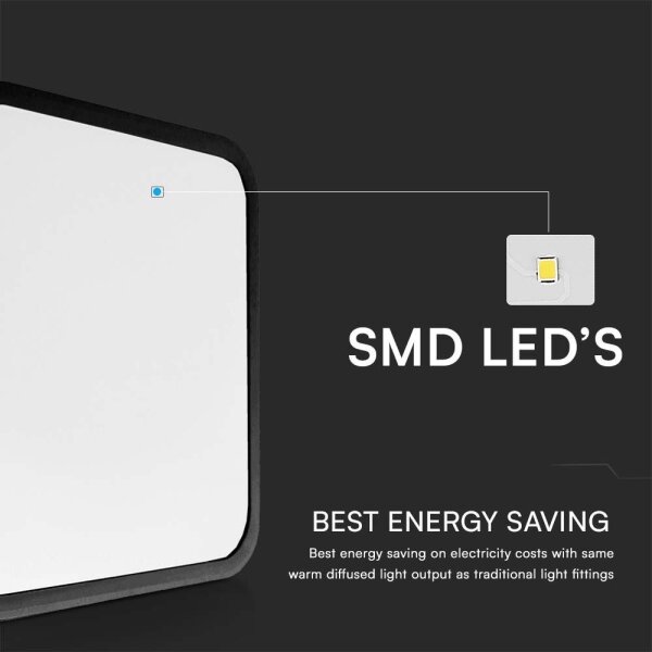 LED Koupelnové stropní svítidlo se senzorem LED/18W/230V 4000K IP44 černá