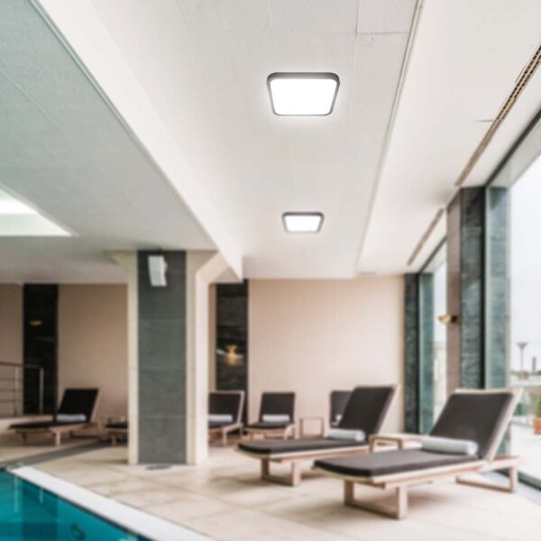 LED Koupelnové stropní svítidlo se senzorem LED/18W/230V 4000K IP44 černá