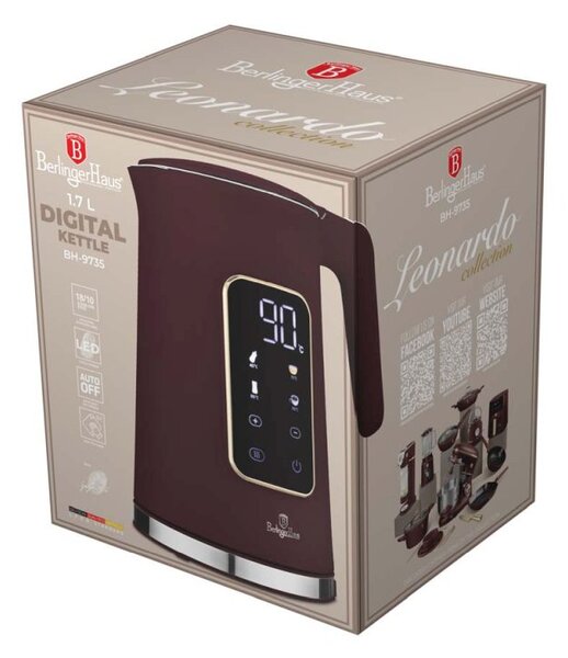 Rychlovarná konvice s regulací teploty digitální 1,7 l Leonardo Collection