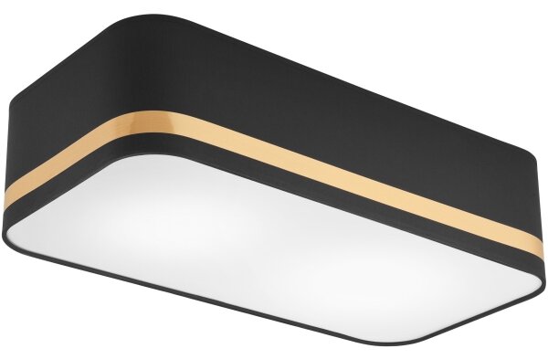 Stropní svítidlo SIRJA SQUARE STRIPE 2xE27/15W/230V černá/zlatá