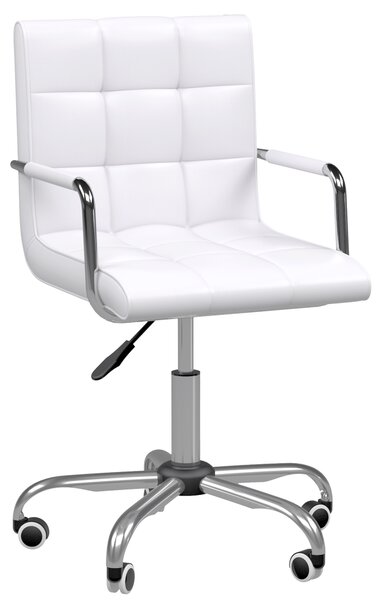 Kancelářská ergonomická židle HOMCOM 84-99 cm bílá