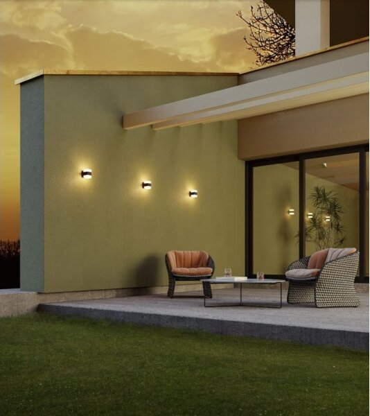Redo 90492 - LED Venkovní nástěnné svítidlo TOK LED/14,8W/230V IP44 antracit