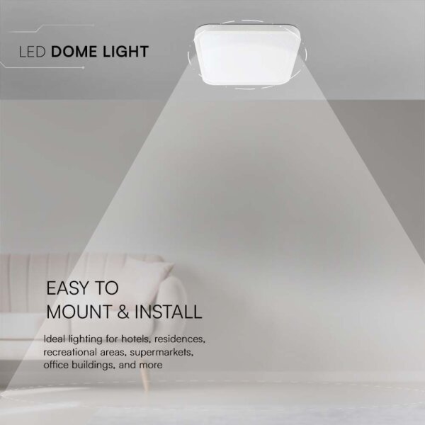 LED Koupelnové stropní svítidlo LED/18W/230V 4000K IP44 25x25 cm bílá