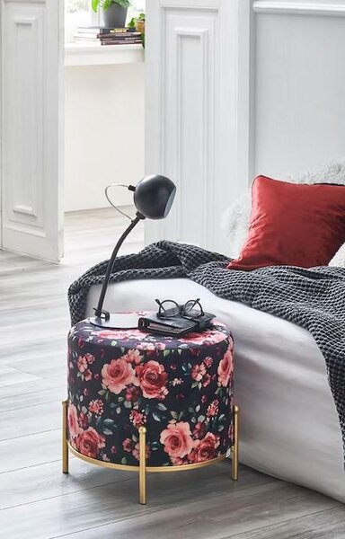 TABURET, kov, textil, kompozitní dřevo, 40/40/40 cm Ambia Home - Taburety