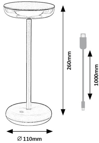 Rabalux 77089 - LED Stmívatelná venkovní lampa KONIN LED/6W/5V IP44 hnědá